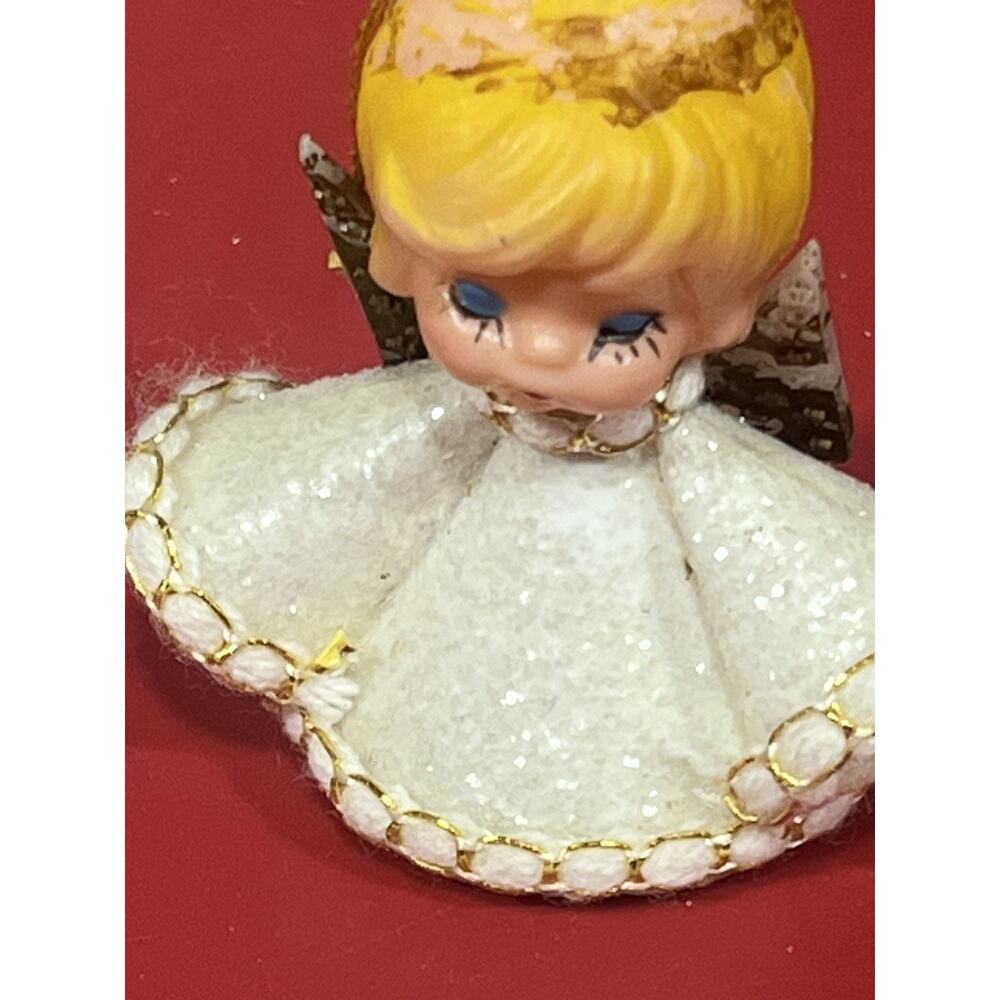 Vintage Liberty Bell Christmas Angel Ornament